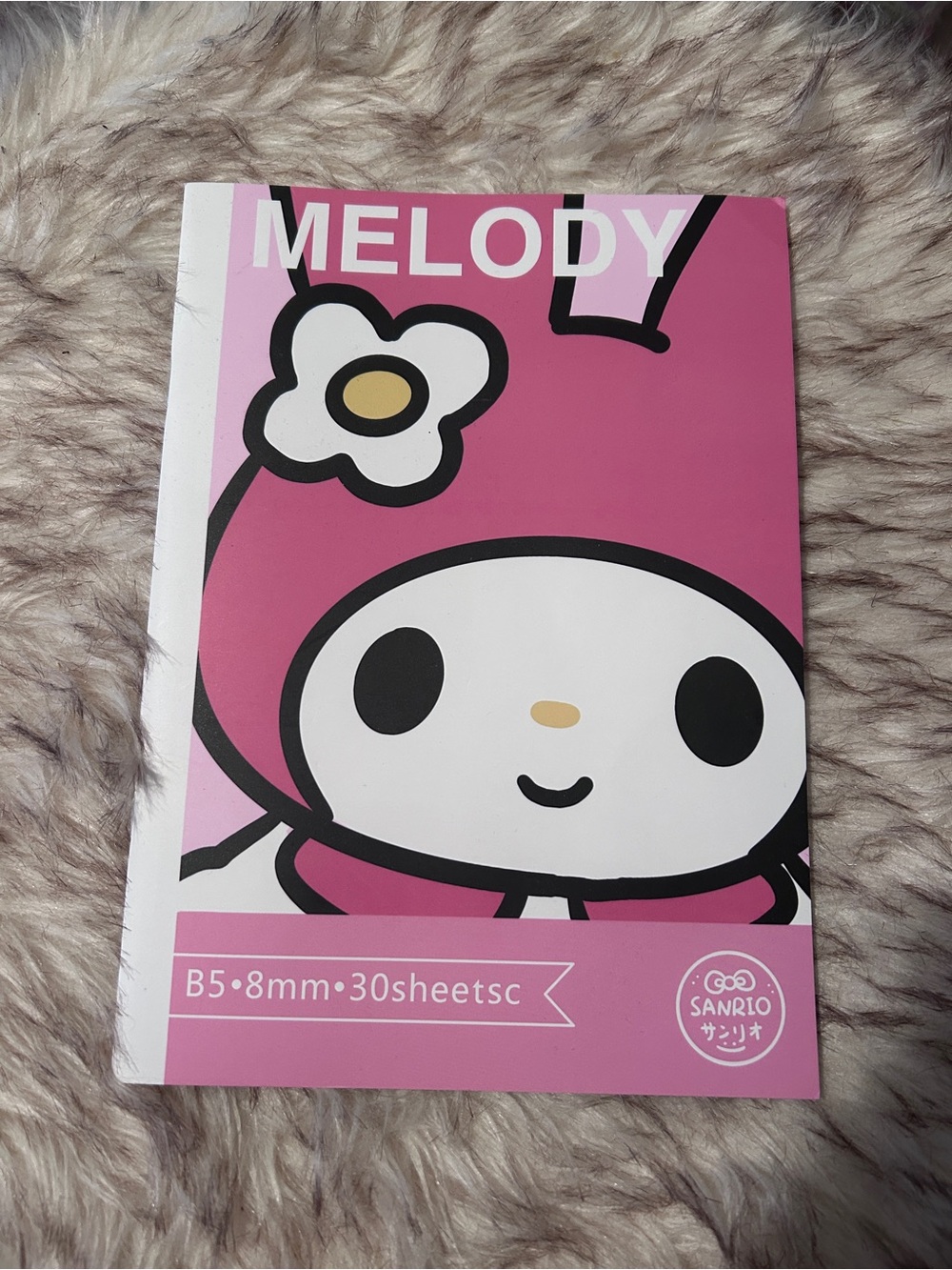 Sanrio Melody Pink Notebook - B5 Cute Character